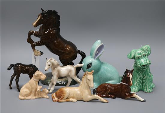 A collection of Beswick, Sylvac and other models,